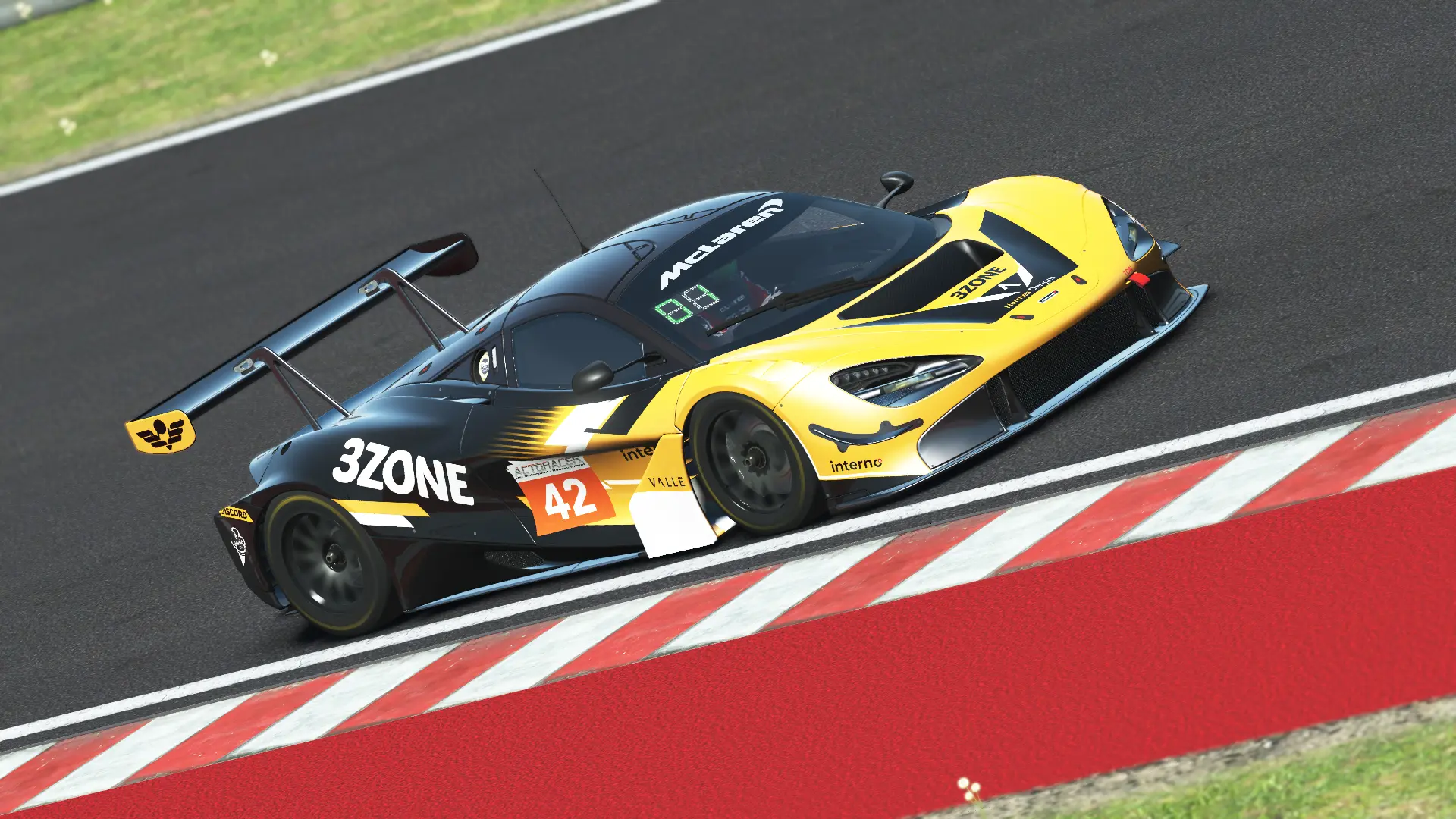 Black and yellow racecar livery design